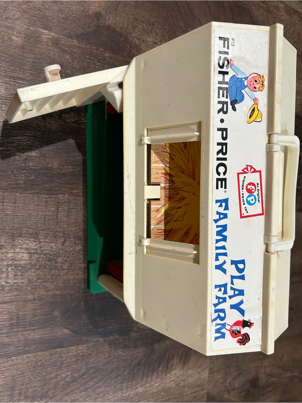 Fisher-Price Cream and Green Play Farm Carry Case